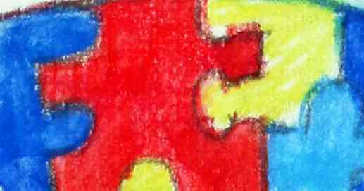 Autism Spectrum Disorder Puzzle Pieces ASD Awareness Ribbon Icon