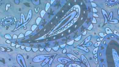 Thyroid Disease Blue Paisley Awareness Ribbon Icon